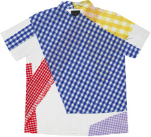 Print All Over Me, PAOM.COM, CUSTOM CLOTHING, broken gingham 2, Short Sleeve Blouse