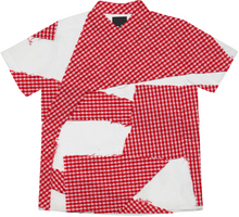 Print All Over Me, PAOM.COM, CUSTOM CLOTHING, broken gingham 11, Short Sleeve Blouse